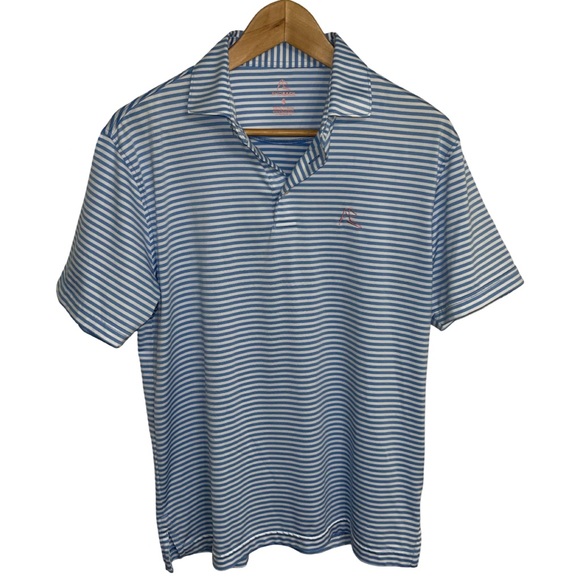Rhoback Blue and White Striped Polo Shirt - Picture 3 of 8